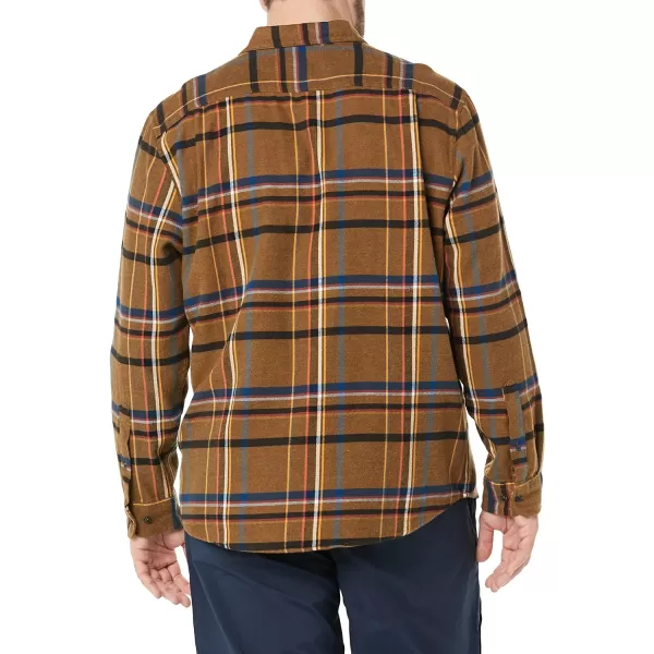 Amazon Essentials Mens LongSleeve Flannel Shirt Available in Big amp TallBlack Brown Mix Plaid