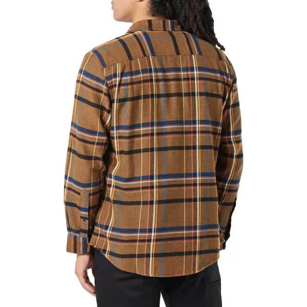 Amazon Essentials Mens LongSleeve Flannel Shirt Available in Big amp TallBlack Brown Mix Plaid