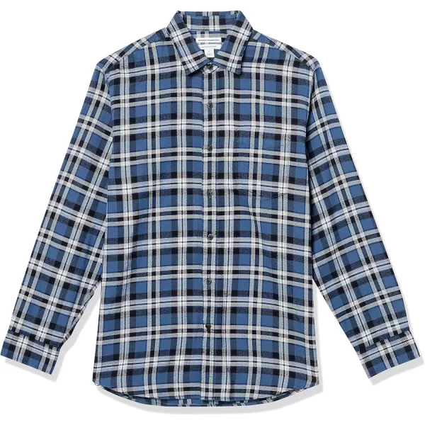 Amazon Essentials Mens LongSleeve Flannel Shirt Available in Big amp TallBlue White Plaid