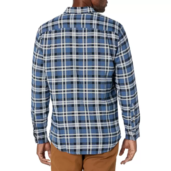 Amazon Essentials Mens LongSleeve Flannel Shirt Available in Big amp TallBlue White Plaid