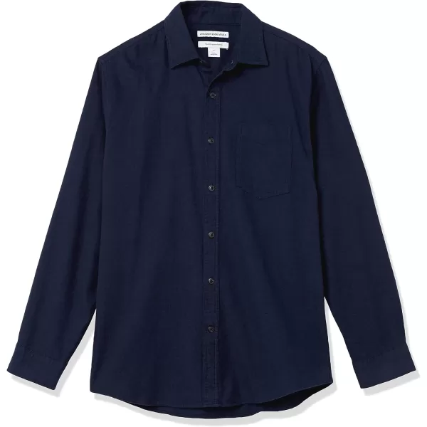 Amazon Essentials Mens LongSleeve Flannel Shirt Available in Big amp TallNavy