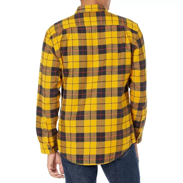 Amazon Essentials Mens LongSleeve Flannel Shirt Available in Big amp TallYellow Plaid