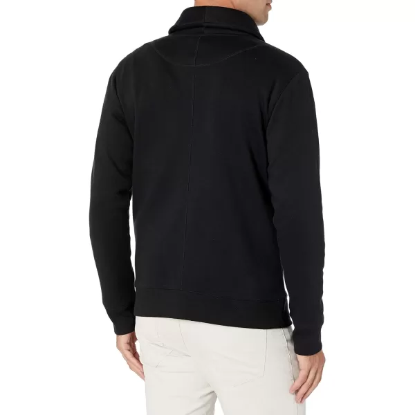 Amazon Essentials Mens LongSleeve Fleece ShawlCollar CardiganBlack