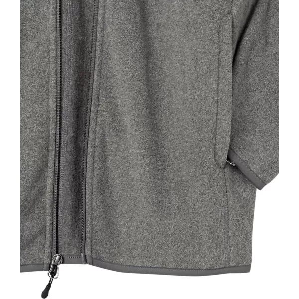 Amazon Essentials Mens LongSleeve Hooded FullZip Polar Fleece JacketCharcoal Heather