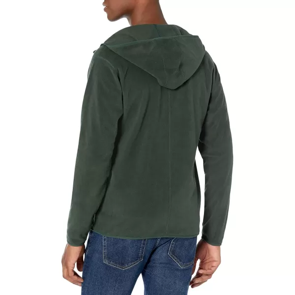 Amazon Essentials Mens LongSleeve Hooded FullZip Polar Fleece JacketForest Green