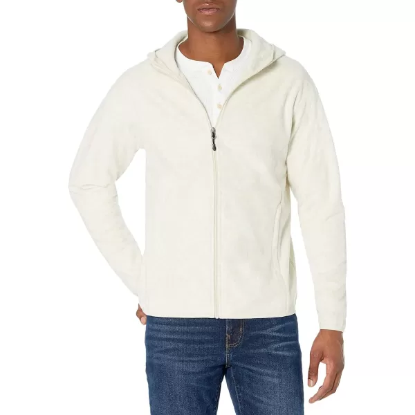 Amazon Essentials Mens LongSleeve Hooded FullZip Polar Fleece JacketOatmeal Heather