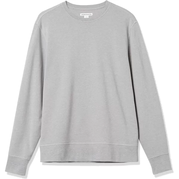 Amazon Essentials Mens LongSleeve Lightweight French Terry Crewneck SweatshirtLight Grey Heather