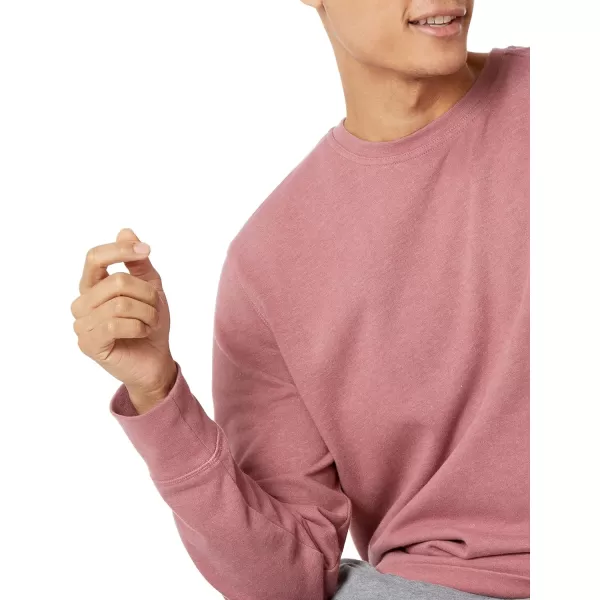 Amazon Essentials Mens LongSleeve Lightweight French Terry Crewneck SweatshirtPink