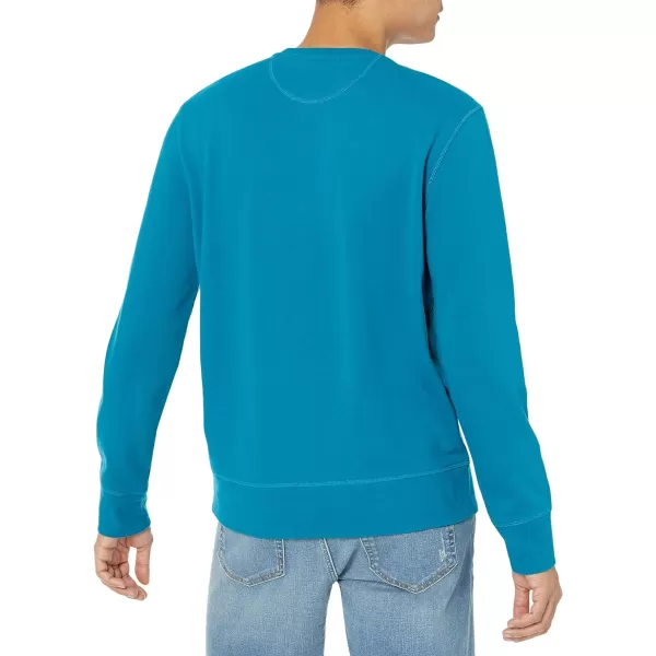 Amazon Essentials Mens LongSleeve Lightweight French Terry Crewneck SweatshirtTeal Blue