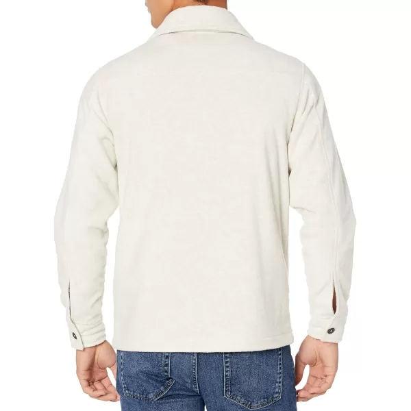 Amazon Essentials Mens LongSleeve Polar Fleece Shirt JacketOatmeal Heather