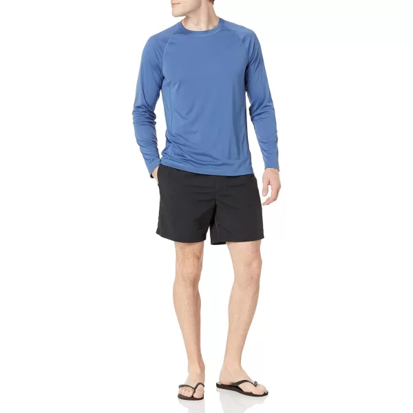 Amazon Essentials Mens LongSleeve QuickDry UPF 50 Swim TeeBlue