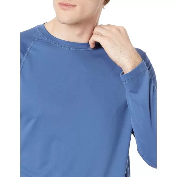 Amazon Essentials Mens LongSleeve QuickDry UPF 50 Swim TeeBlue