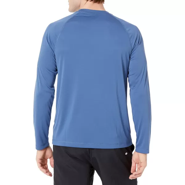 Amazon Essentials Mens LongSleeve QuickDry UPF 50 Swim TeeBlue