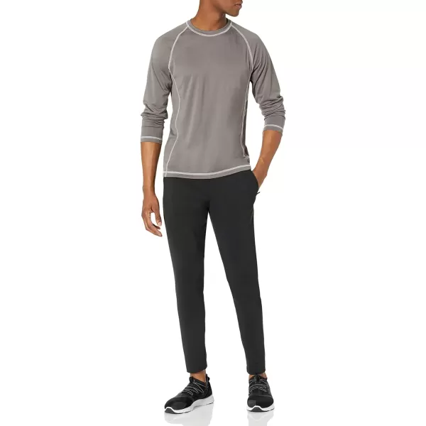 Amazon Essentials Mens LongSleeve QuickDry UPF 50 Swim TeeCharcoal