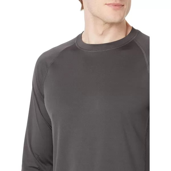 Amazon Essentials Mens LongSleeve QuickDry UPF 50 Swim TeeDark Grey