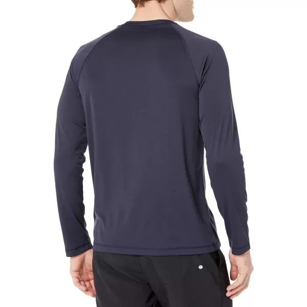 Amazon Essentials Mens LongSleeve QuickDry UPF 50 Swim TeeDark Navy