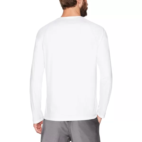 Amazon Essentials Mens LongSleeve QuickDry UPF 50 Swim TeeWhite