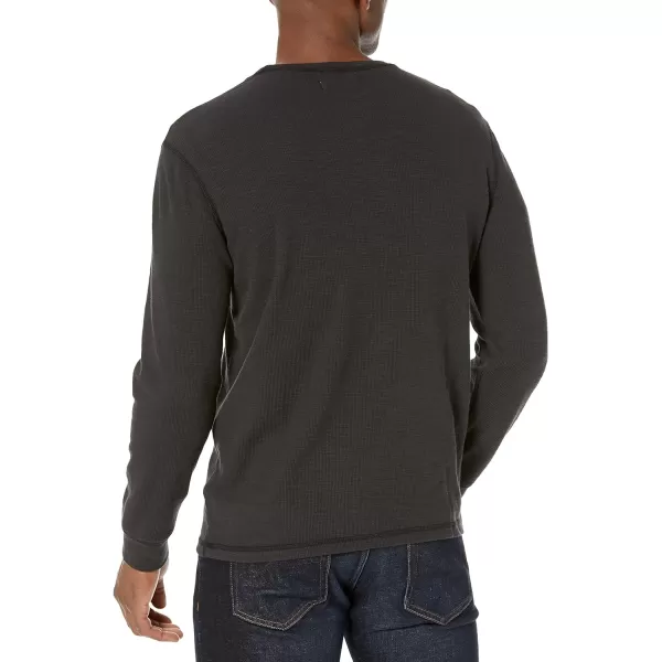 Amazon Essentials Mens LongSleeve Slub Thermal Crewneck Previously GoodthreadsBlack