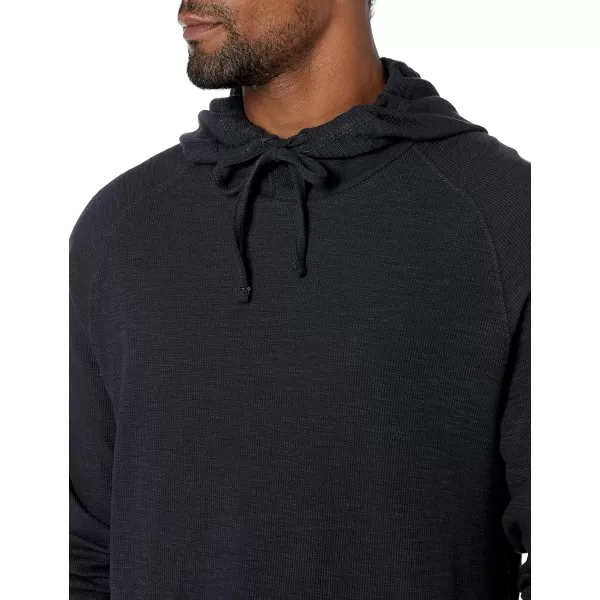 Amazon Essentials Mens LongSleeve Slub Thermal Pullover Hoodie Previously GoodthreadsBlack