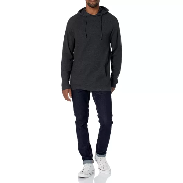 Amazon Essentials Mens LongSleeve Slub Thermal Pullover Hoodie Previously GoodthreadsCharcoal Heather