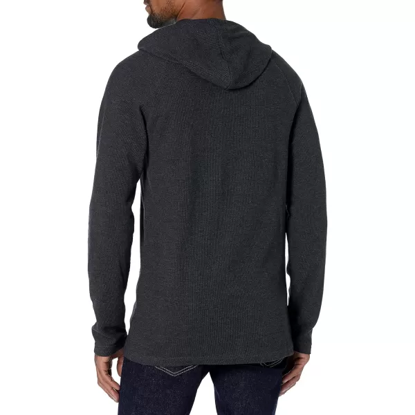 Amazon Essentials Mens LongSleeve Slub Thermal Pullover Hoodie Previously GoodthreadsCharcoal Heather