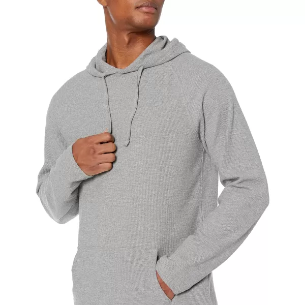 Amazon Essentials Mens LongSleeve Slub Thermal Pullover Hoodie Previously GoodthreadsGrey Heather