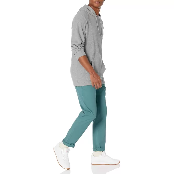 Amazon Essentials Mens LongSleeve Slub Thermal Pullover Hoodie Previously GoodthreadsGrey Heather