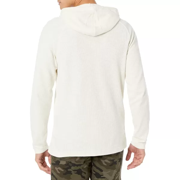 Amazon Essentials Mens LongSleeve Slub Thermal Pullover Hoodie Previously GoodthreadsIvory