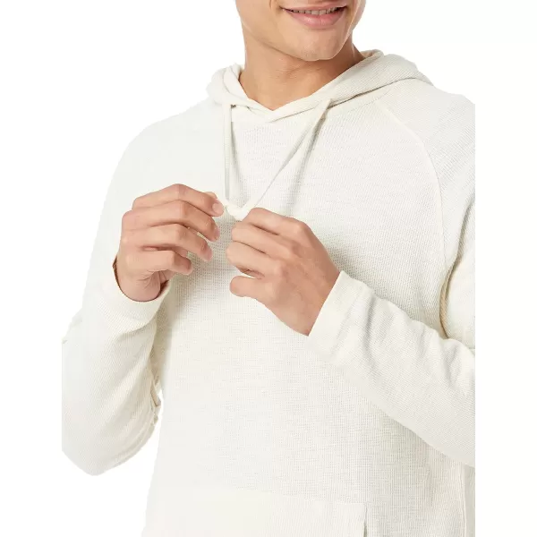 Amazon Essentials Mens LongSleeve Slub Thermal Pullover Hoodie Previously GoodthreadsIvory