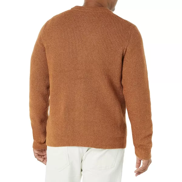 Amazon Essentials Mens LongSleeve Soft Touch Cardigan SweaterDark Camel