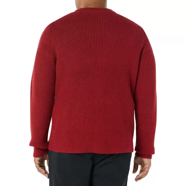 Amazon Essentials Mens LongSleeve Soft Touch Cardigan SweaterRed