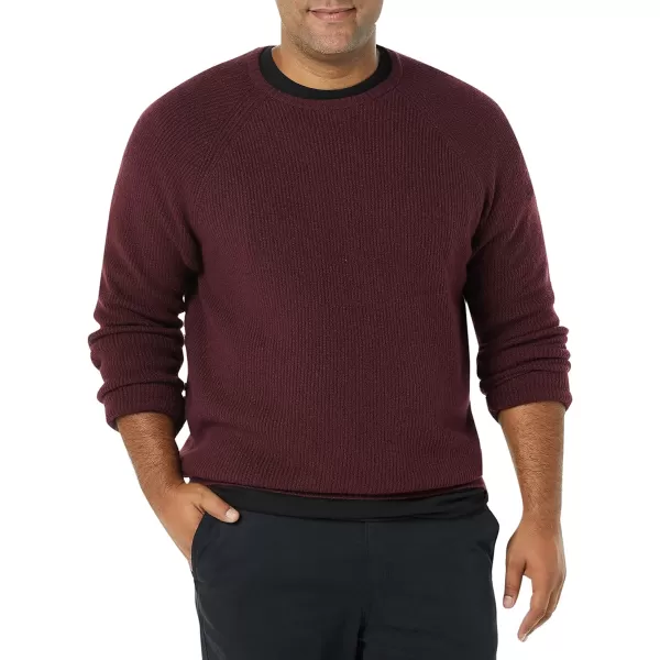 Amazon Essentials Mens LongSleeve Soft Touch Crewneck SweaterBurgundy