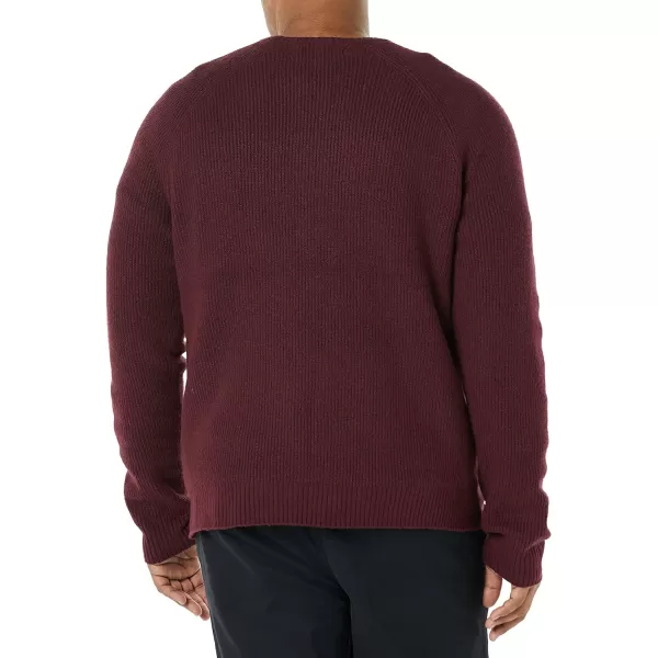 Amazon Essentials Mens LongSleeve Soft Touch Crewneck SweaterBurgundy