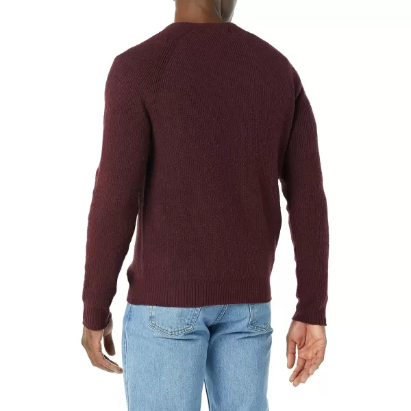 Amazon Essentials Mens LongSleeve Soft Touch Crewneck SweaterBurgundy