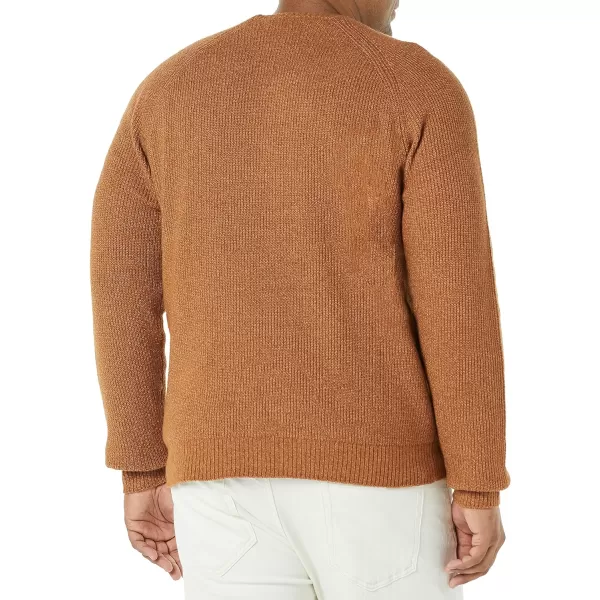 Amazon Essentials Mens LongSleeve Soft Touch Crewneck SweaterDark Camel