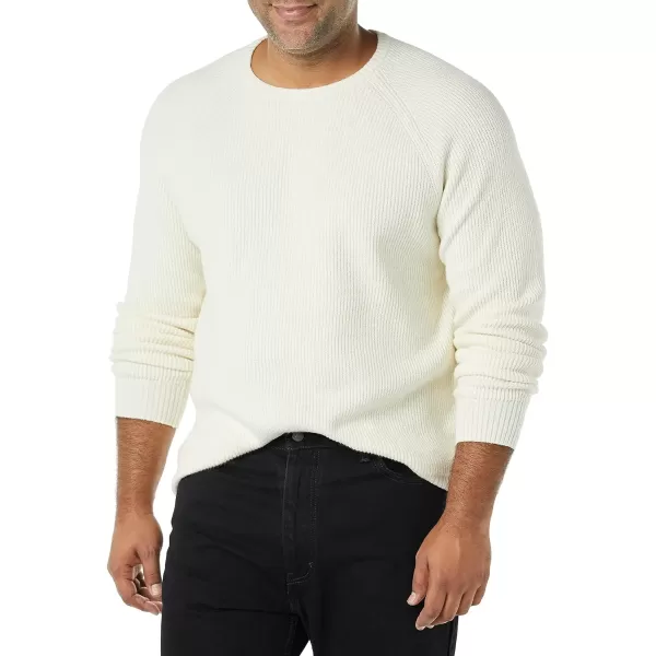 Amazon Essentials Mens LongSleeve Soft Touch Crewneck SweaterIvory