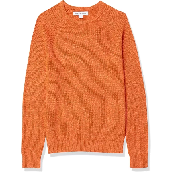 Amazon Essentials Mens LongSleeve Soft Touch Crewneck SweaterOrange