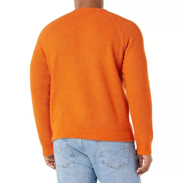 Amazon Essentials Mens LongSleeve Soft Touch Crewneck SweaterOrange