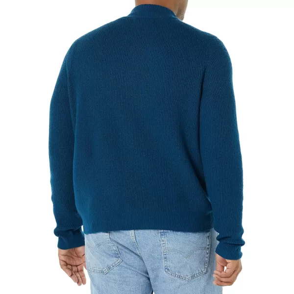 Amazon Essentials Mens LongSleeve Soft Touch Henley SweaterBlue