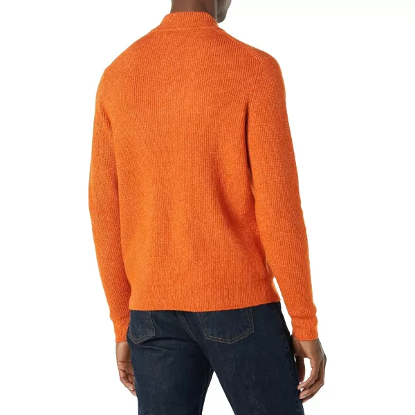 Amazon Essentials Mens LongSleeve Soft Touch Henley SweaterOrange