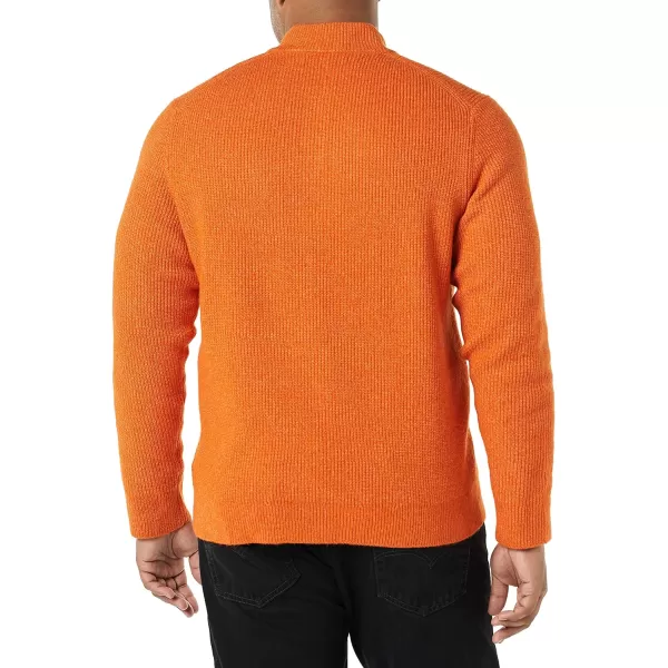 Amazon Essentials Mens LongSleeve Soft Touch Henley SweaterOrange