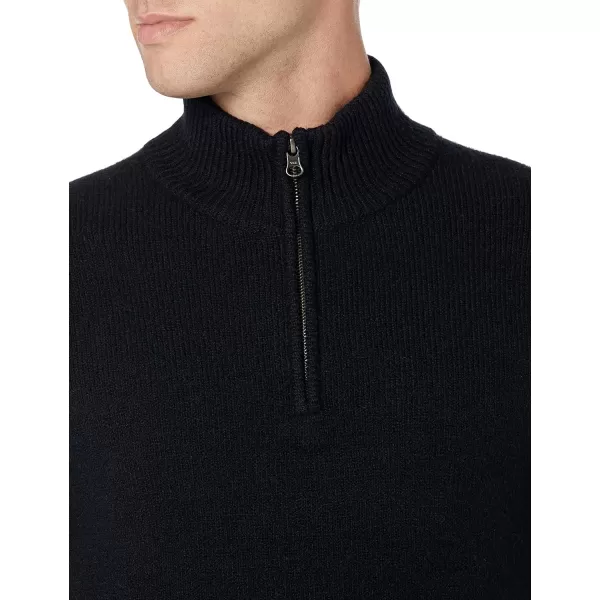 Amazon Essentials Mens LongSleeve Soft Touch QuarterZip SweaterBlack