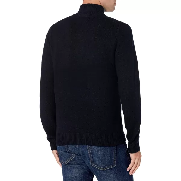 Amazon Essentials Mens LongSleeve Soft Touch QuarterZip SweaterBlack