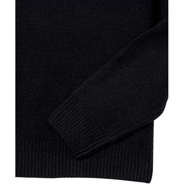 Amazon Essentials Mens LongSleeve Soft Touch QuarterZip SweaterBlack