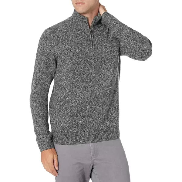 Amazon Essentials Mens LongSleeve Soft Touch QuarterZip SweaterCharcoal Marl