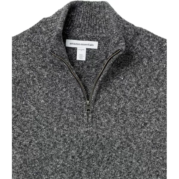 Amazon Essentials Mens LongSleeve Soft Touch QuarterZip SweaterCharcoal Marl