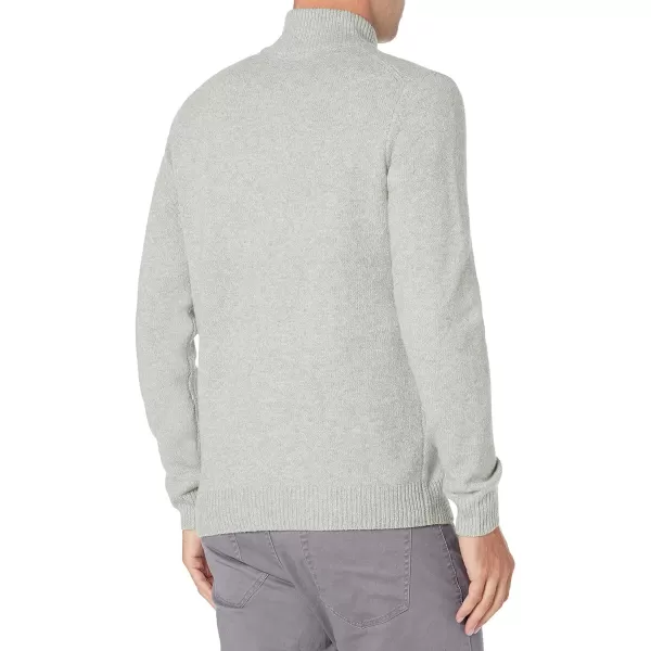 Amazon Essentials Mens LongSleeve Soft Touch QuarterZip SweaterLight Grey