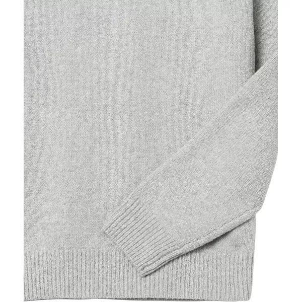 Amazon Essentials Mens LongSleeve Soft Touch QuarterZip SweaterLight Grey