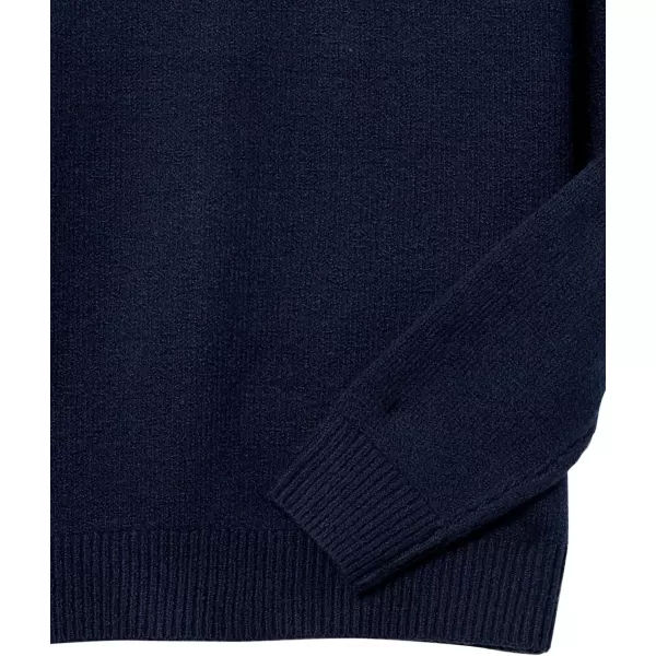 Amazon Essentials Mens LongSleeve Soft Touch QuarterZip SweaterNavy