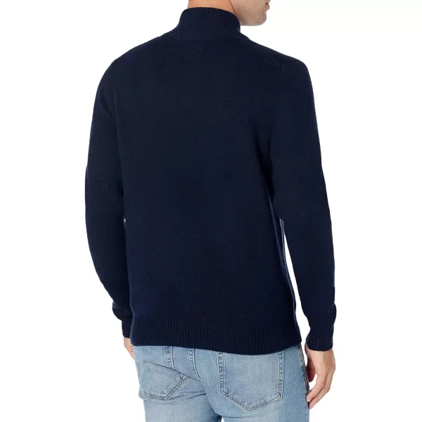 Amazon Essentials Mens LongSleeve Soft Touch QuarterZip SweaterNavy